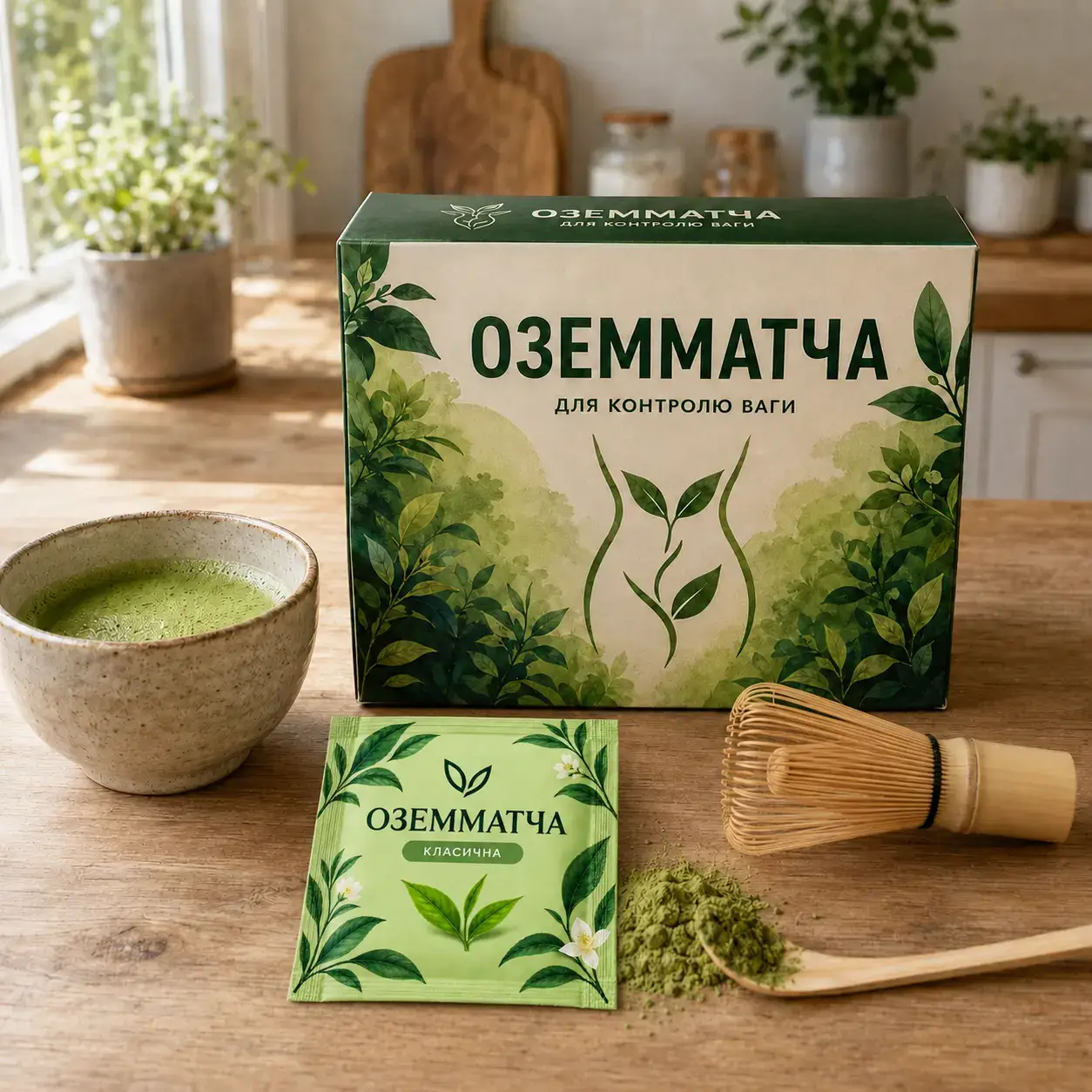 Оземматча Класична у квадратному зеленому саше