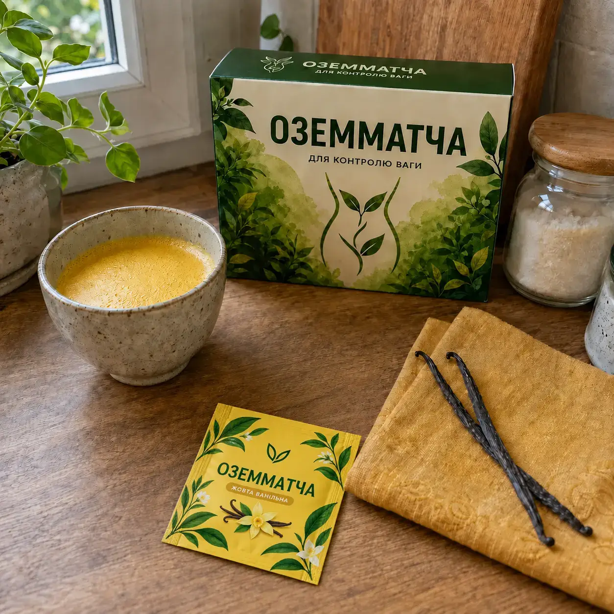 Оземматча Ванільна у квадратному жовтому саше