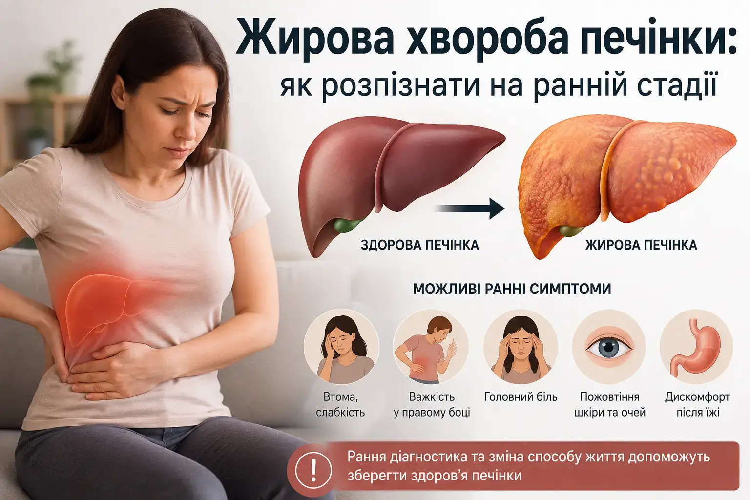 Жирова хвороба печінки: як розпізнати на ранній стадії